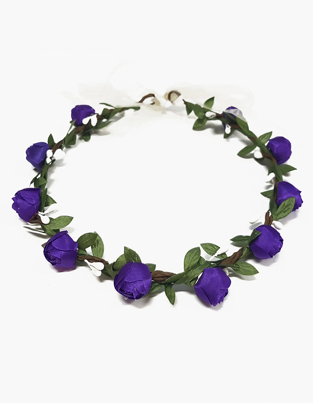 Rosa Floral Crown in Purple